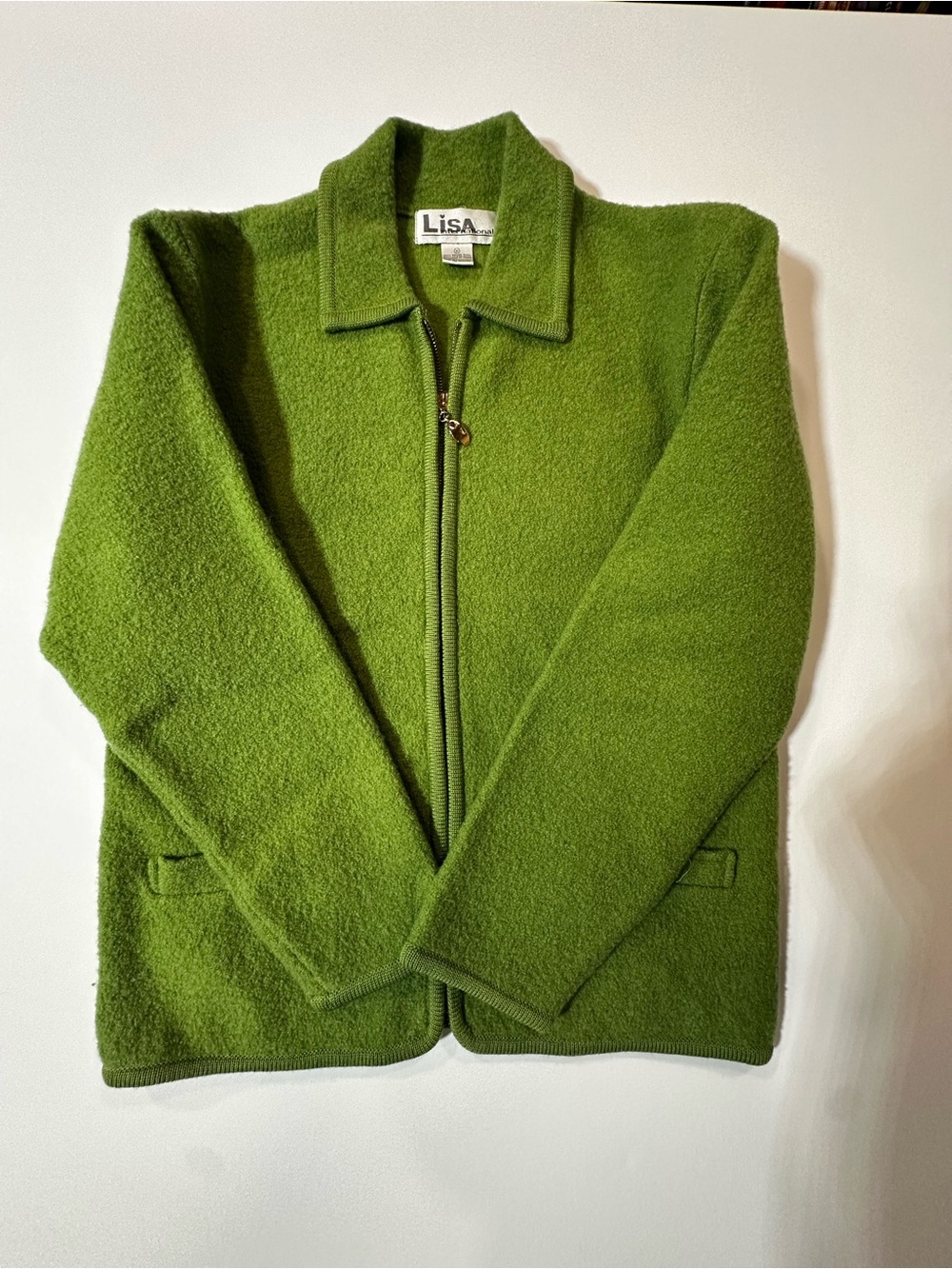 Organic Green Zip-Up Jacket